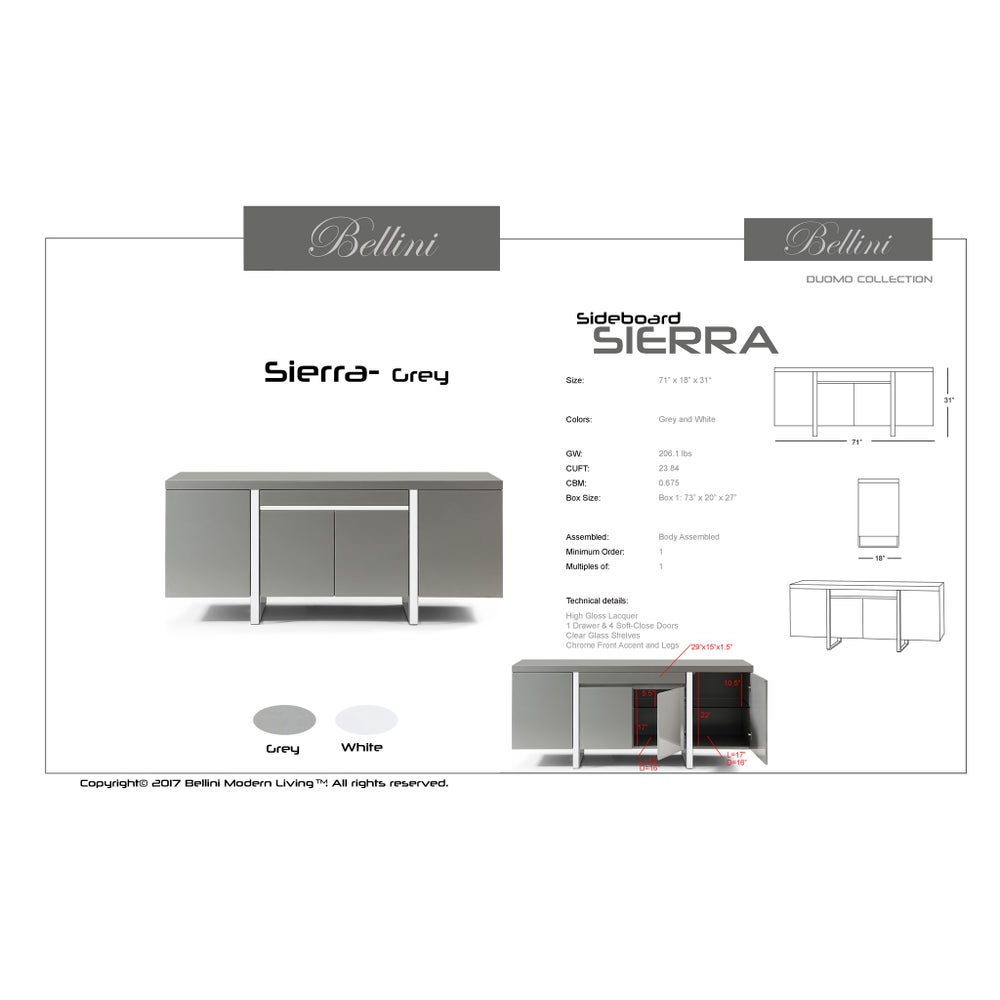 Sierra GRY Sideboard